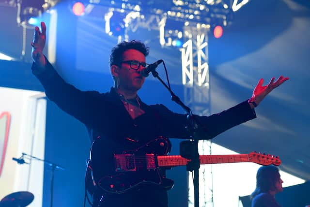 Stevie Jackson of Belle and Sebastian perform on the Pavilion stage during the 2017 Panorama Music Festival - Day 2 at Randall's Island on July 29, 2017 in New York City.