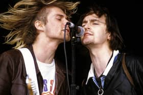 Eugene Kelly of The Vaselines [right] performing with Kurt Cobain at Reading Festival 1991. The Vaselines are one of a number of acts confirmed for this year's Glasgow Weekender alongside Camera Obscura and Bis (Credit: Getty)