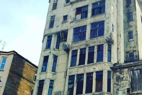 The Lions Chambers in the modern day - the building was evacuated of all its office and studio space (occupied mostly by lawyers and artists in its lifetime) as it was too dangerous to regularly use due to the concrete rapidly deteriorating from the UK weather.