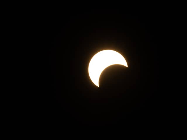 A partial solar eclipse will be visible in parts of the UK tonight, April 8 - Glasgow is the best city in Scotland to see it