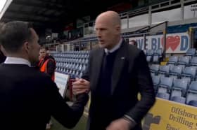 Rangers manager Philippe Clement apologises to interim Ross County boss Don Cowie for snubbing a handshake at the full-time whistle