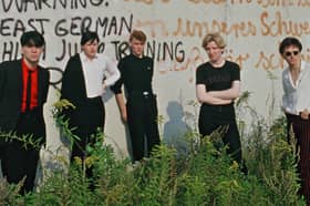 Simple Minds in East Berlin in September 1980, on the band's day off while supporting Peter Gabriel on his European tour. Photo by Ronnie Gurr. 