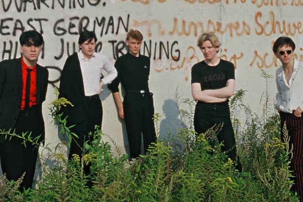 Simple Minds in East Berlin in September 1980, on the band's day off while supporting Peter Gabriel on his European tour. Photo by Ronnie Gurr. 