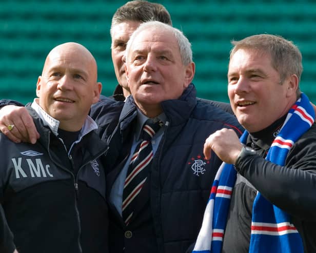 Rangers manager Walter Smith with assistant Ally McCoist and Kenny McDowall 