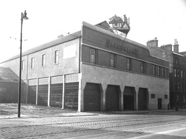 Check out the original sign for the Barrowland Ballroom - before it was a massive gallus neon sign - it was a wee neon man pushing a wheelbarrow, the wheel of the massive barrow can be found above the main staircase to the ballroom today