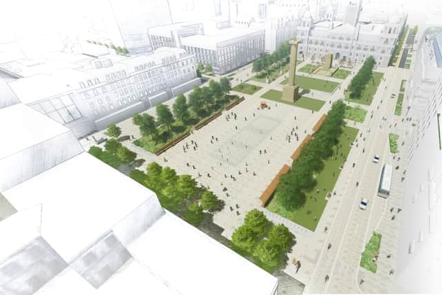 A prospective image of what George Square will look like once construction is completed