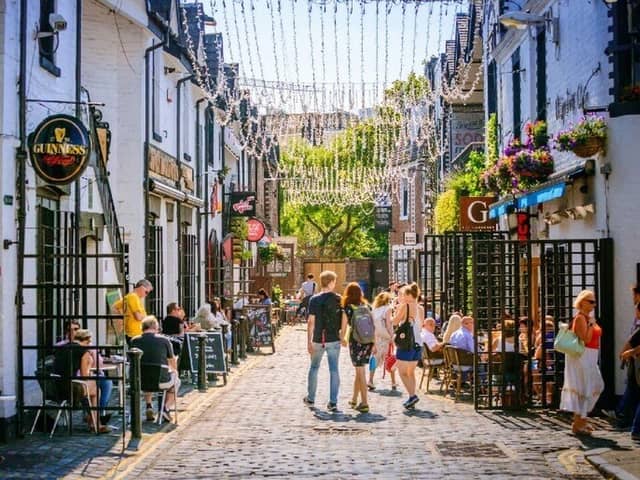 Ashton Lane is a great spot to head to in Glasgow when the sun is shining. 
