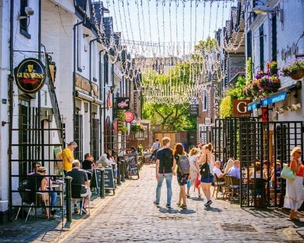 Ashton Lane is a great spot to head to in Glasgow when the sun is shining. 