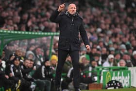 Rangers manager Philippe Clement reacts on the sidelines to a decision at Celtic Park