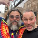Jack Black was spotted out and about in Glasgow city centre and he stopped for a selfie with a fan near Bothwell Street. 
