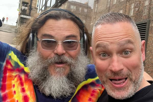Jack Black was spotted out and about in Glasgow city centre and he stopped for a selfie with a fan near Bothwell Street. 