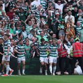 Celtic fans celebrate