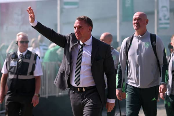 A few hundred met Brendan Rodgers on the Celtic Way upon his return. Thousands greeted him on trophy day.