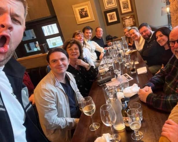 Stars of Two Doors Down reunite for a meal before a show at the Tron Theatre in Glasgow