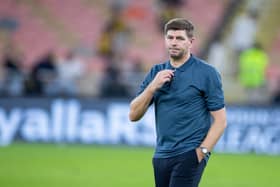 Steven Gerrard head coach of Al Ettifaq looks on 