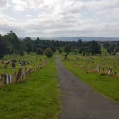 Riddrie Park Cemetery, where parents claim children are expected to walk to Smithycroft Primary School from Robroyston.