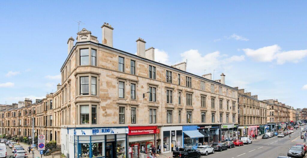 For Sale: Victorian 4-bedroom beautiful blonde sandstone top floor corner flat on Byres Road listed for offers over £340k