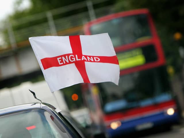 An England flag to support the English team for the 2006 World Cup in Germany on a car  (Photo: Daniel Berehulak/Getty Images)