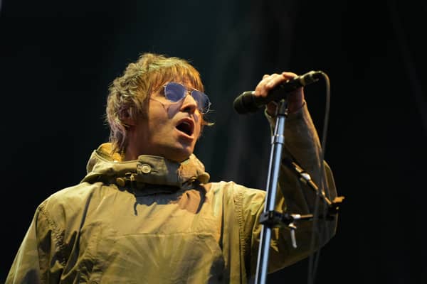 Liam Gallagher performs during a concert at the South of the Sun festival in Soendermarken in Copenhagen, on June 10, 2022. (Photo by Emil Helms / Ritzau Scanpix / AFP)