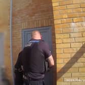 The police have released video footage of a terrifying moment they attended an address in Carr Court, Davenport Close, shortly before August 28 last year and they were faced with a scary situation involving a firearm. Credit: Hampshire and Isle of Wight Constabulary 