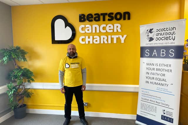Ameed Versace is taking on the challenge next week of walking over 100 miles across Scotland for Beatson Cancer Charity following the treatment his brother received earlier this year.
