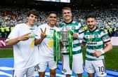 Celtic's Paulo Bernardo, Luis Palma, Maik Nawrocki and Nicolas Kuhn with the Scottish Cup.