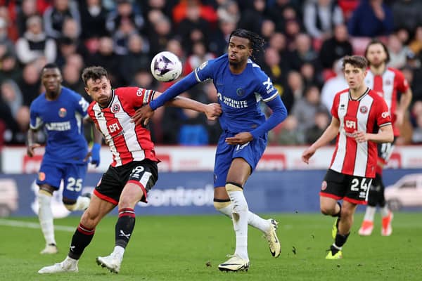 The midfielder in action for Chelsea