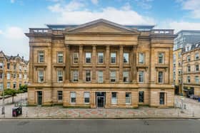 The front of the property on Ingram Street in Glasgow's Merchant City. 