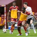 Motherwell and Edinburgh City in action