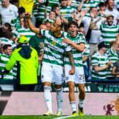 Adam Idah, left, and Paulo Bernardo were on loan at Celtic last season.