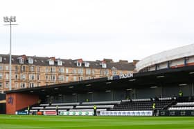  A general stadium view during a pre-season friendly match between Queen's Park and Celtic at the City Stadium