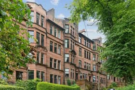 The front of the four bedroom flat on Camphill Avenue in Glasgow's Southside. 