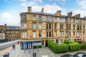 The front of the property on Lawrence Street just of Byres Road in Glasgow's West End. 