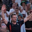 An emotional Andy Murray waves goodbye to the Paris crowd