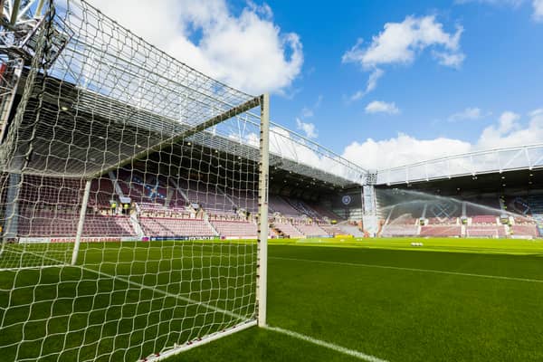 A general view during a William Hill Premiership match between Heart of Midlothian and Rangers at Tynecastle Park, 