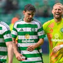Matt O'Riley, left, starred in Celtic's 4-0 win over Kilmarnock