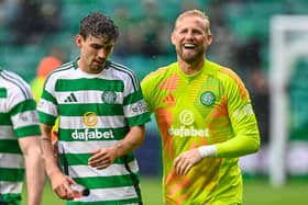 Matt O'Riley, left, starred in Celtic's 4-0 win over Kilmarnock