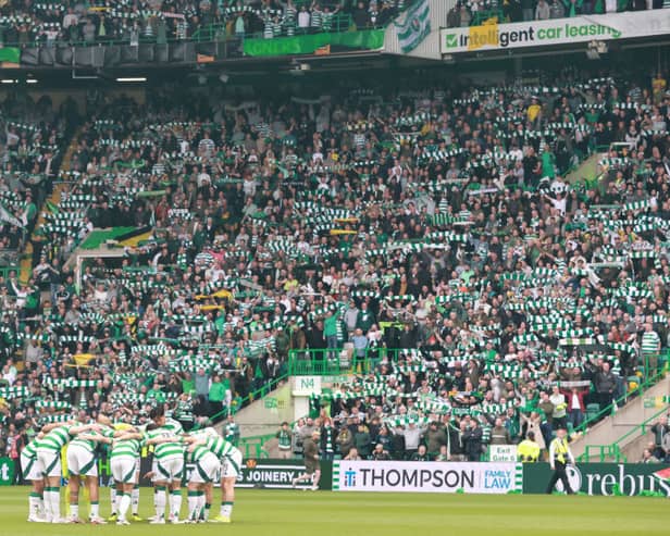 A Celtic bar welcomed a boxing hero on the day of the game