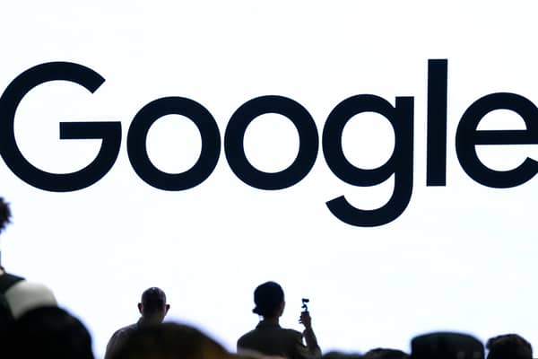 A Google logo is seen during the "Made by Google" event. Photo: Josh Edelson / AFP via Getty Images