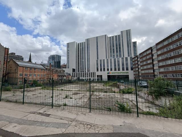 Vacant since 2009 this land near Charing Cross station was last in use in 2015. It's owned by Glasgow City Council and was previously used as offices.