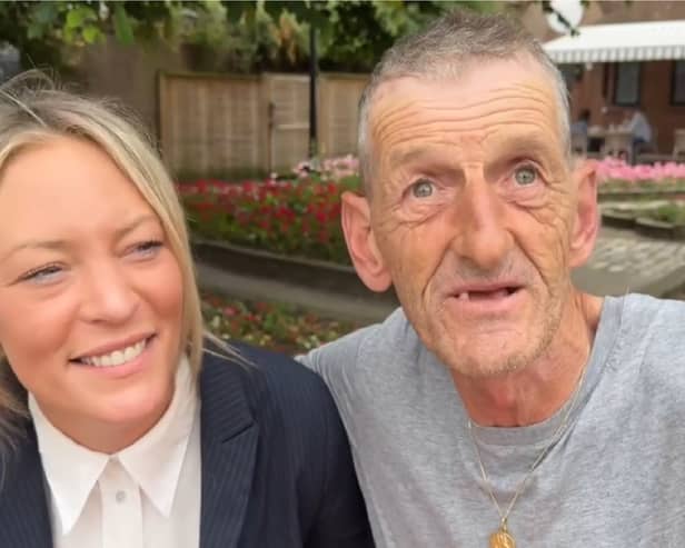 Road sweeper Paul Spiers, with Lisa Knight who organised the holiday fundraiser.