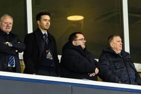 Rangers chairman John Bennett, CEO James Bisgrove and Douglas Park at Hampden Park