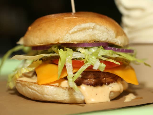 A vegan seitan burger at the Vedang fast food restaurant in the Mall of Berlin (Photo: Adam Berry/Getty Images)