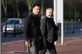  St Mirren's vice chairman Jim Gillespie and chief operating officer Keith Lasley 