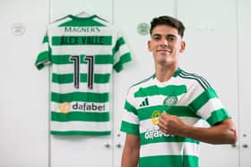 Alex Valle is pictured after signing for Celtic on loan from Barcelona. 