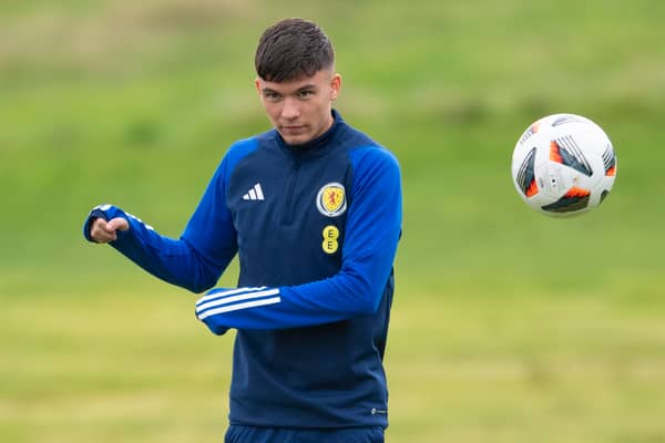 Barry Hepburn during a Scotland under 19 training session at Mar Hall,