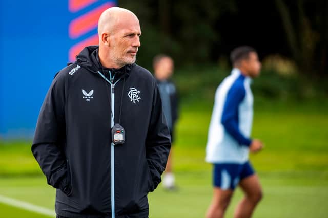 Rangers manager Philippe Clement during a training session