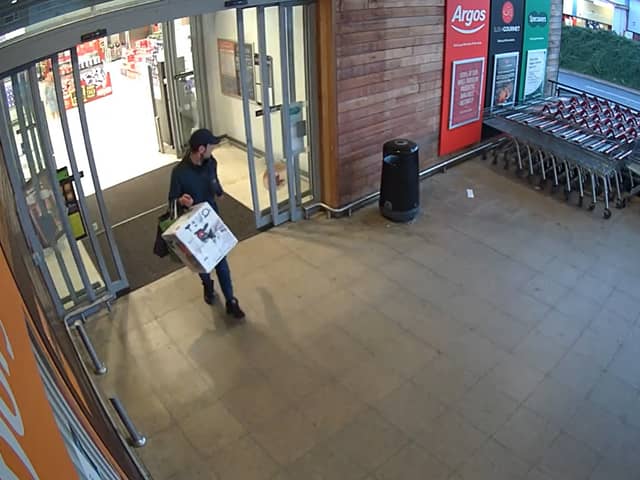 Michael King, 44, of no fixed address, was captured on CCTV stealing vacuum cleaners from a supermarket in Ely, Cambs.