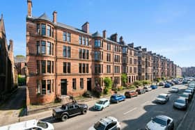The front of the property on Hyndland Road in Glasgow's West End. 