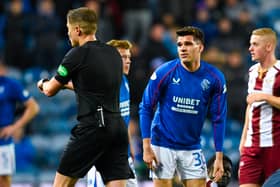 Ianis Hagi was sent off on his Rangers return.